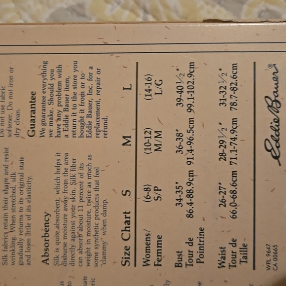 Eddie Bauer Natural Silk Long Sleeve Scoop and Pant set - Picture 5 of 7